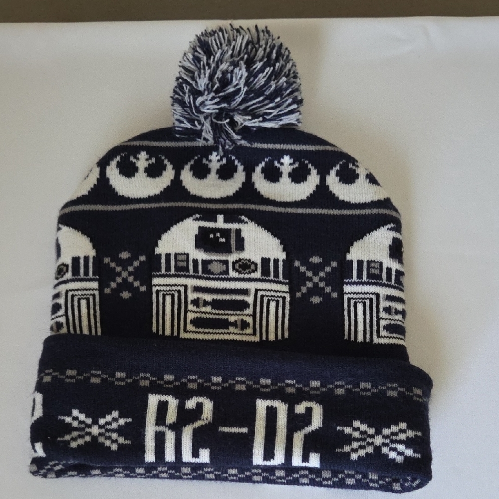 Star Wars R2-D2 Kids Beanie - Dark Blue and White